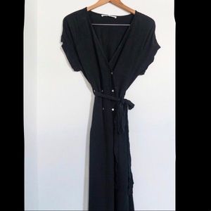 Zara black midi dress